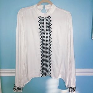 Sun & Shadow White Blouse